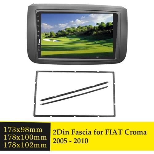 Double Din Car Radio Fascia For Fiat Croma 2005-2010 Stereo Multimedia DVD Player GPS Navigation Head Unit Frame Bezel Trim Kit