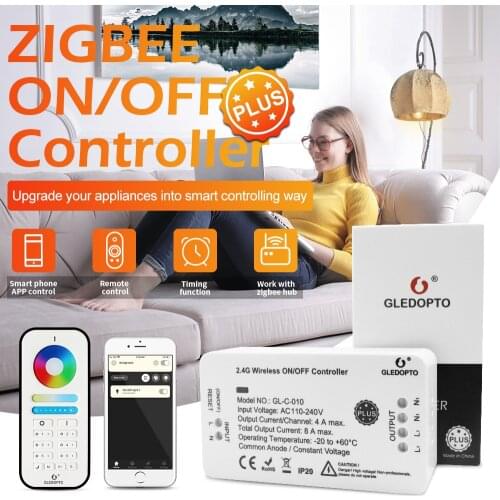 Smart ZigBee Wireless ON/OFF Controller Plus AC100~240V Phone APP Remote Control Work with Amazon Echo Plus SmartThings