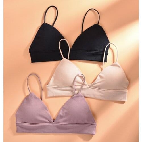 Summer Women Bra French Style Triangle Tube Top Sexy Seamless Bras Camisole Wireless Backless Lingerie Bralette