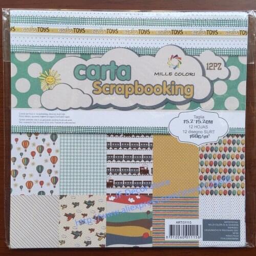 DIY Photo Album Scrapbooking Decorative Papers Air Design 6inches two Side Printed 12pcs/Set