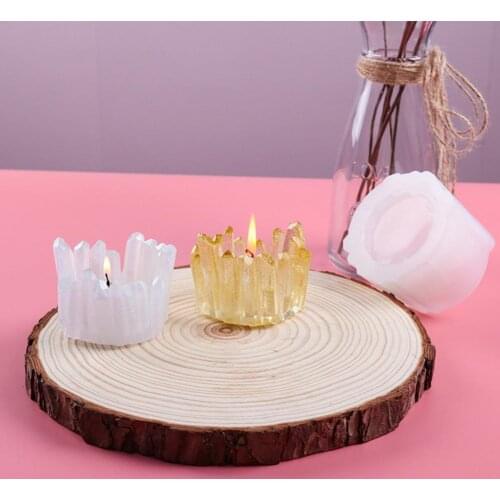 Wax Mould Healthy Creative DIY Resin Mold Candle Holder Silicone Mould Clay Epoxy Uv Craft Making Cement Casting Molds Tools