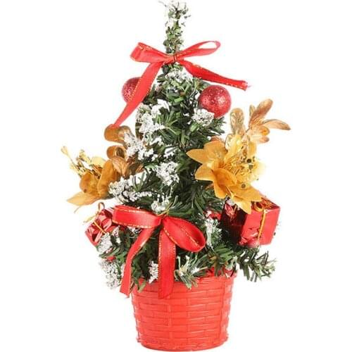 Artificial Tabletop Mini Christmas Tree Decorations Festival Miniature Tree 20cm christmas tree decorations arbol navidad @P2