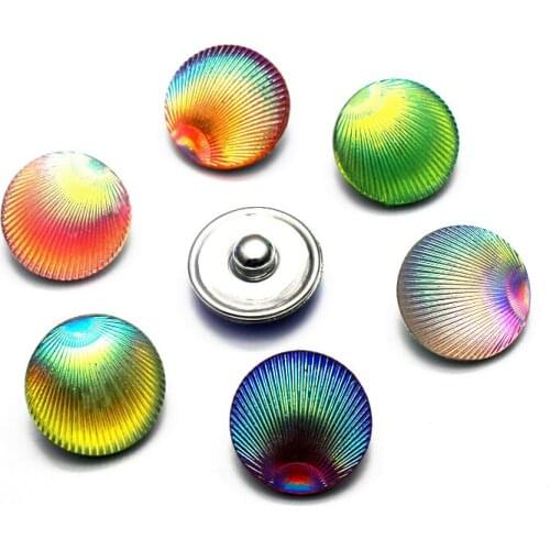 Hot Set 10 Pieces/Batch Beautiful Colorful Shell Resin Bracelet 18mm Jewelry Ornaments