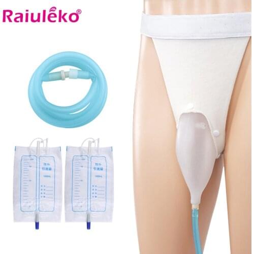 Medical Silicone Female Male Elderly Men Urine Bag/Collector Bedridden Urinal Spill Proof Bag Adult Toilet With Catheter 1000ml