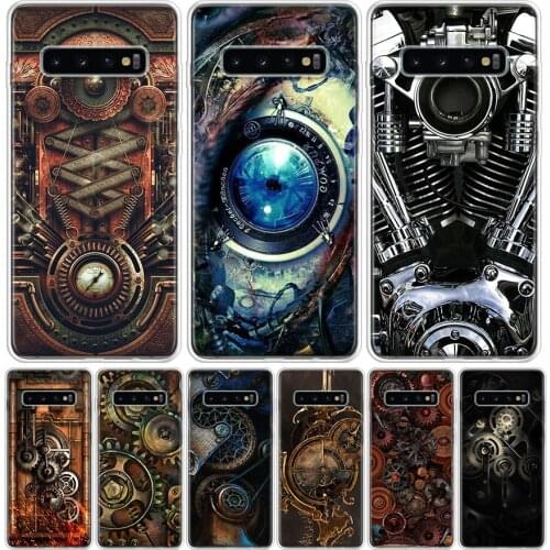 Steampunk Gear Mechanical Phone Case For Samsung Galaxy S10 S20 Ultra Lite Note 10 9 8 S9 S8 J4 J6 J8 Plus + Pro S7 Coque Capa
