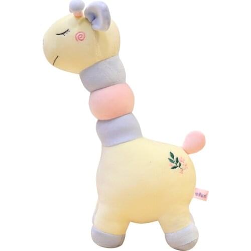 KUY Cute Colorful Deer Plush Toys Girl Cartoon Happy Animal Giraffe Dolls Stuffed Soft Dolls For Children Baby Birthday Gifts