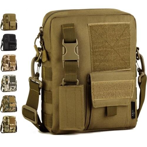 Genuine camouflage shoulder bag Unisex fashion messenger bag tablet computer waterproof female leisure travel tactical bag