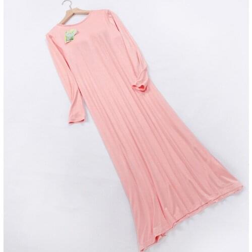 New Modal Cotton Night Dress Women Long Sleeve Spring Autumn Sleepwear Loose Ladies Homewear Nightgowns Nuisette Femme M-2XL