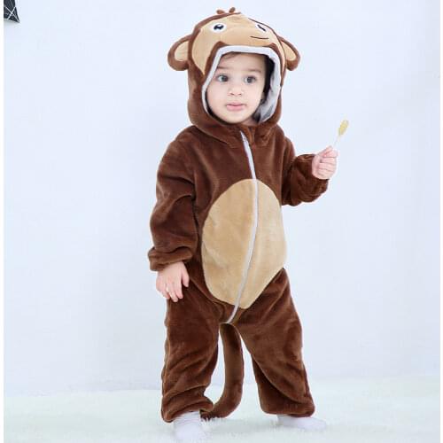 Baby Girl Clothes Monkey Animal Baby Rompers Costume New born Bebe Clothing Panda onesie Toddler Pajamas Winter Boys Jumpsuit