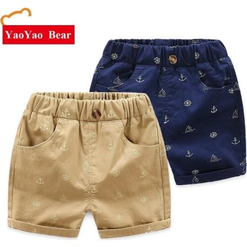 Baby boy clothes 2020 Summer Kids Shorts Children Formal Clothing Elastic Closure 2 Colors Cotton Material For Toddler 2-6 Years