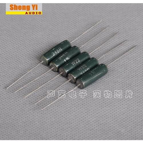 Original new 100% ceramic wire wound resistance W22 5W 348R 1% instead of 350R (Inductor)