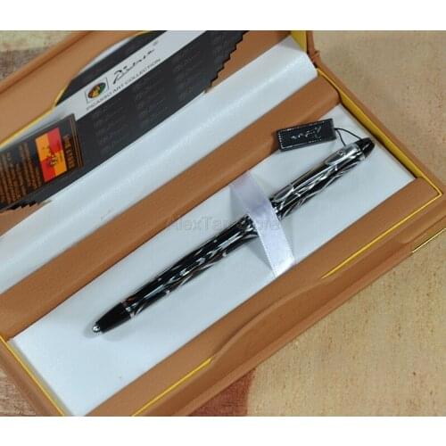 Picasso 901 Creative Fountain Pen Amorous Feeling of Paris 18KGP Fine Nib Black & Silver Stationery Business Writing Gift Pens