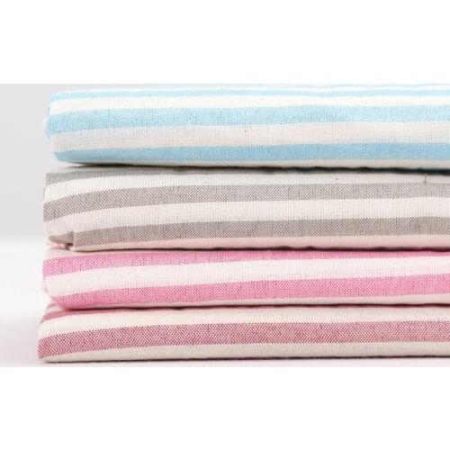 Polyester cotton Striped fabric summer 300D polyester shirt dress cloth DIY Hand patchwork Sewing fabric