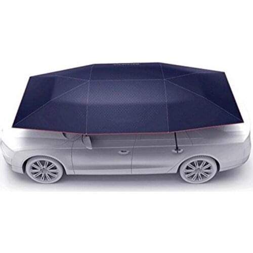 Portable Semi-automatic Outdoor Waterproof Car Umbrella Canopy Sun Shade Camping Tent Anti-UV Sun shelter Car Cover Awning Tent