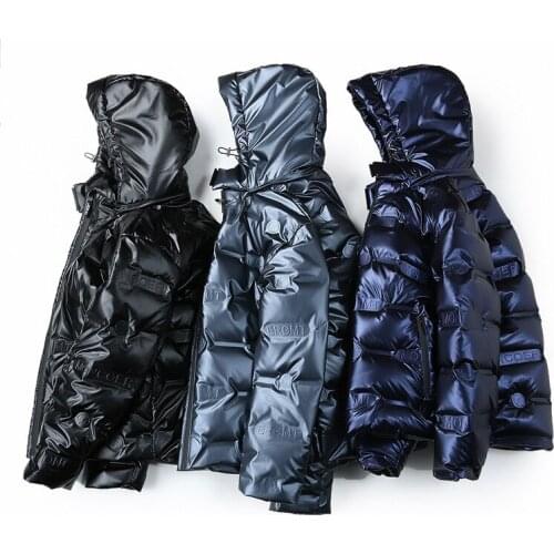 Glossy Thickened Plus Size 7XL 8XL Hooded Down Jacket Mens Winter White Duck Down Coat Bright Surface Men Clothing