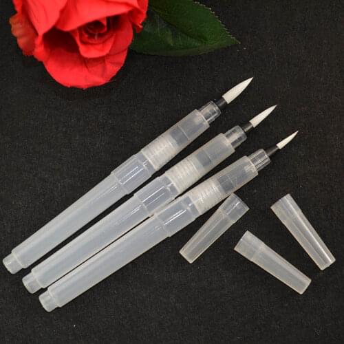 3sizes Solid watercolor fountain pen drawing brush water storage pen water soluble color lead drawing pen