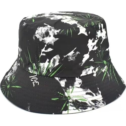 New Double-Sided Fisherman Hat Fashion Summer Ladies Sun Hat Tide Vintage Print Wild Basin Hat Hip Hop Unisex Panama Bucket Hats