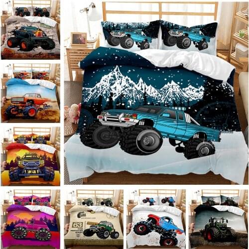 Sports Car Bedding Set Queen King 3D Cartoon Printed Duvet Cover Bedclothes 2/3pcs Home Textiles Luxury High Quality Bedspread