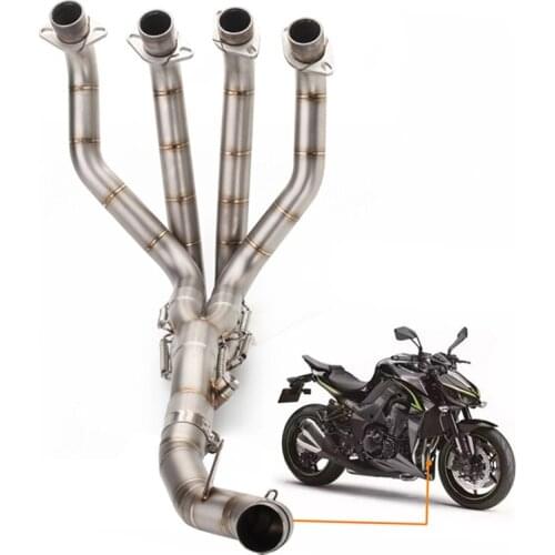 Z1000 Full System Front link pipe Motorcycle Exhaust Muffler Pipe Modified For Kawasaki z1000 2010-1016 Front Pipe Tube Slip-On