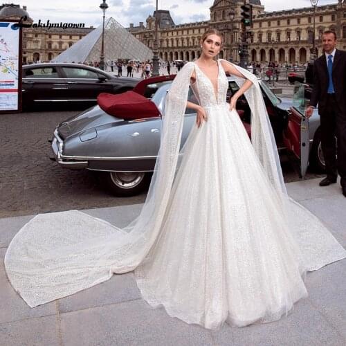 Lakshmigown Gorgeous Appliques A-Line Wedding Dress 2021 Beaded Sashes Vintage Boho Bride Gown vestido de novia Custom Made