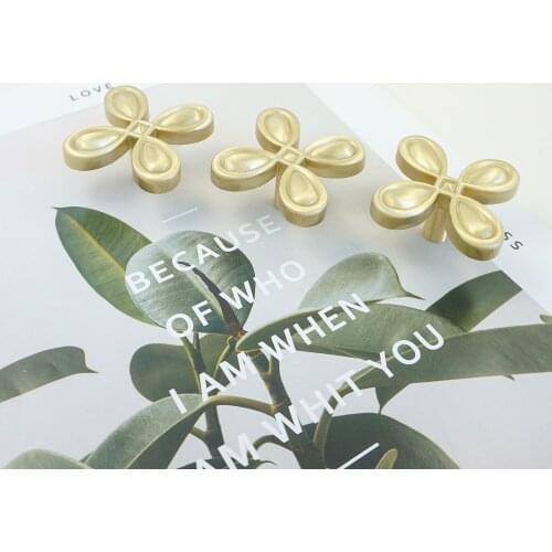 Golden Bowknot Cabinet Handles Solid Brass Furniture Handle for Drawer Wardrobe Cupboard Door Modern Home Decor Pulls