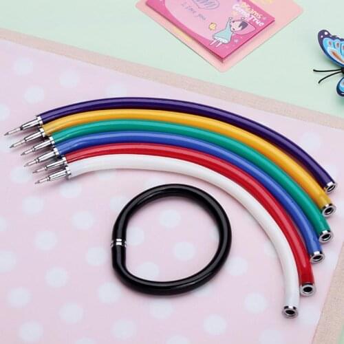 1PC Bracelet Ballpoint Pen Novelty Flexible Writing Ball Pen Stationery School Office Supplies Random Color Student Kids Pens