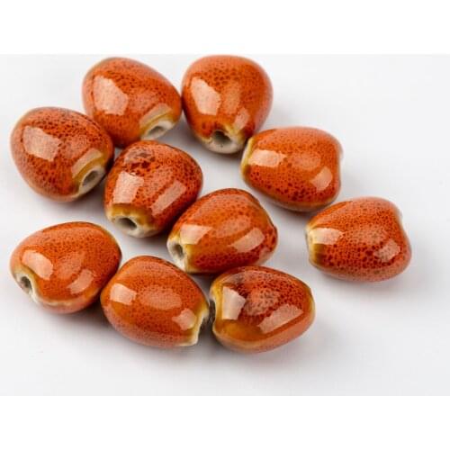 12# 20pcs Heart Shape Porcelain Bead For Jewelry Making Porcelain Yoga Jewlery&Accessories Ceramics Beads #A528B