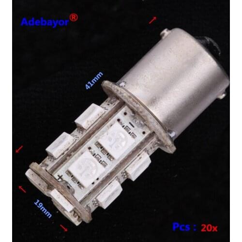20x 1156 p21w Ba15s 13 LED SMD 5050 Car turn Signal Tail Turn Brake Bulbs rear back up Light 12V White