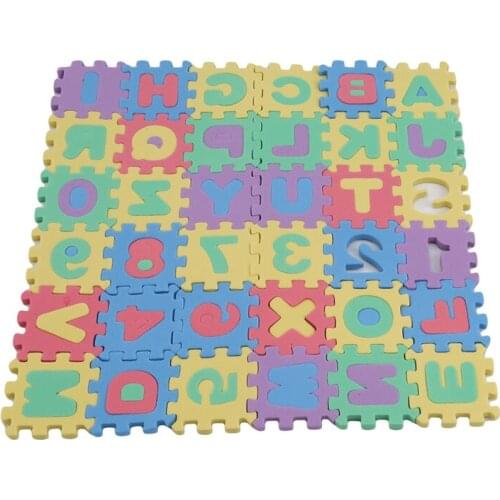 36 Pcs/Set EVA Alphabet Letters Numbers Floor Soft Pad Baby Puzzle Mini Foam Floor Mat Puzzle Kids Educational Toys