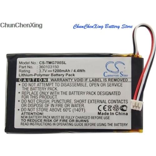 Cameron Sino 1200mAh Battery 360103150 for TomTom Go 7000, Go 7000 HD