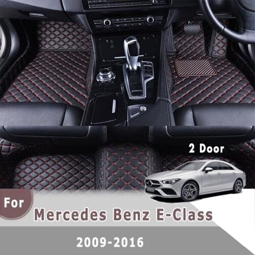 RHD Car Floor Mats For Mercedes Benz E-Class 2 Door 2016 2015 2014 2013 2012 2011 2010 2009 Custom Carpet Interior Accessories
