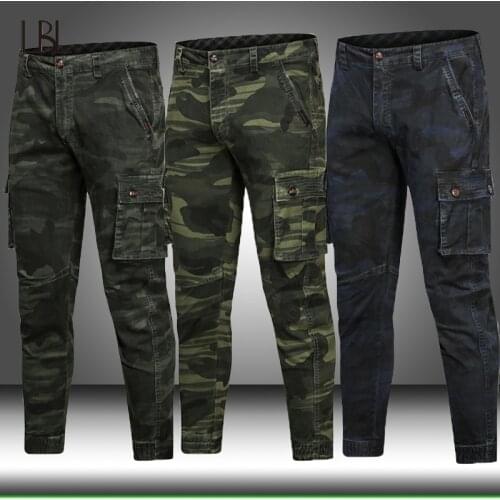 Cargo Camouflage Pants Men Outdoor Jogger Overalls Autumn 2021 New Tactical Military Pants Male Multi-pocket Casual Sweatpants