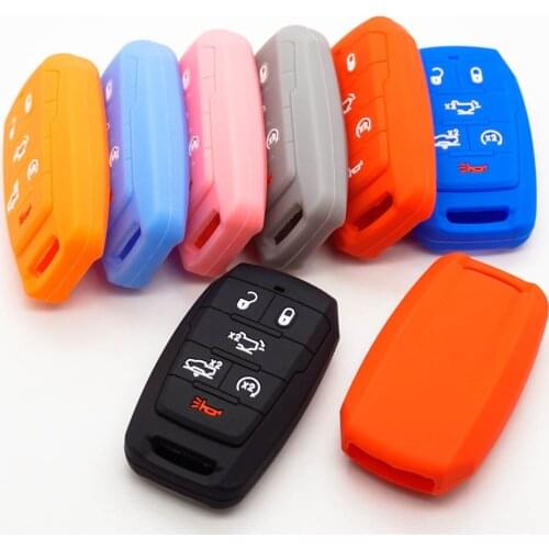 Cocolockey Silicone Car Key Cover Case Holder for Dodge Ram 1500 Smart Key 6 Button 2019 2020 New