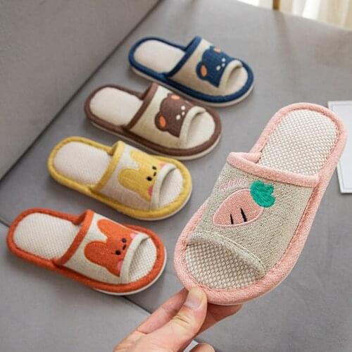Children Cotton Slippers Boys and Girls Non-slip Soft-soled Home Indoor Autumn Kids Floor Shoes Cute Non-slip Fashion Hot
