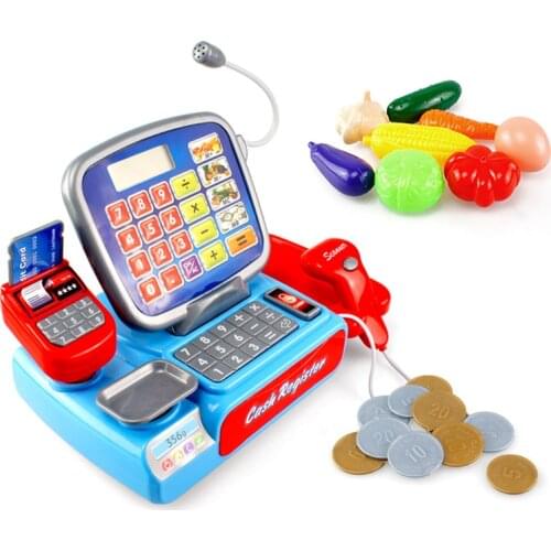 Children Pretend Play House Toy Simulation Supermarket Cash Register Toy Set Boy Girl Child Interactive Game Toy Birthday Gift