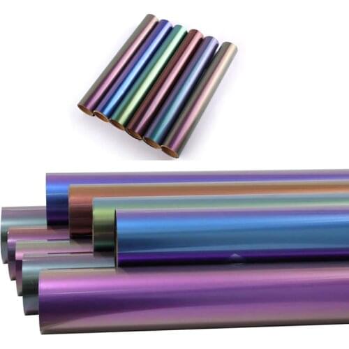 1 roll 25cm*100cm discolor heat transfer vinyl film T-shirt Iron On HTV Printing crop number pattern for sportswear decoration