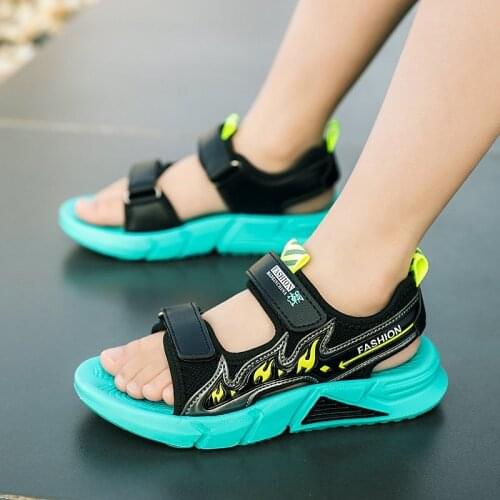 Summer Sandals for Boys Cartoon Kids Shoes Soft Non-Slip Leather Children Shoes Sandalias Children Footwear Outdoor