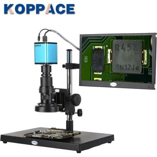 KOPPACE Auto Focus Microscope 15X-100X HDMI HD Industrial Microscope can take Pictures and Videos 13.3 inch HD Display