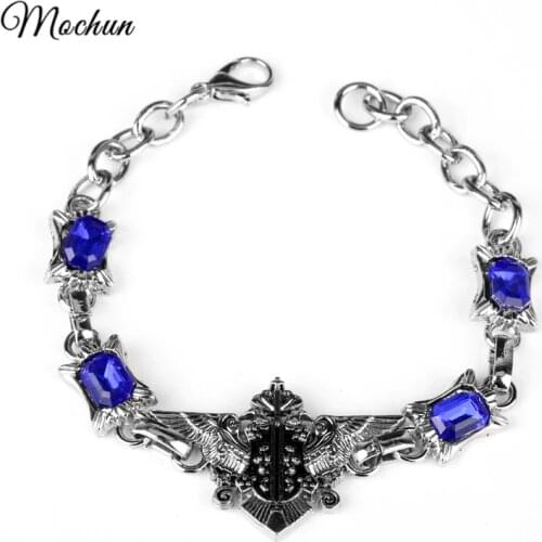 MQCHUN Fashion Women Jewelry Hot Anime Kuroshitsuji Black Butler Charm Bracelets Ciel Phantomhive Cosplay Link Chain Bracelet