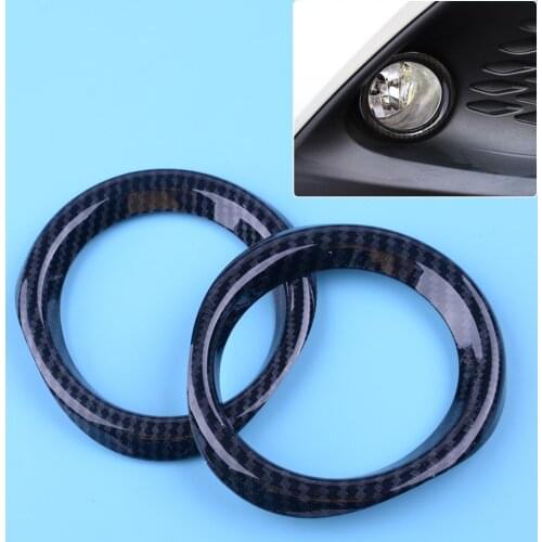 DWCX 2PCS ABS Carbon Fiber Texture Style Car Front Fog Light Lamp Cover Trim Fit for Toyota C-HR CHR 2016 2017 2018 Accessories