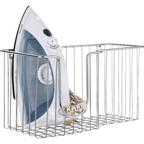 For kitchen Sponge Holder Wall-mounted Ironing Board Holder Iron Rack Storage Basket for Holding Iron Ironing Board kitchen