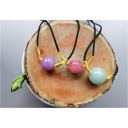 Natural Crystal Round Beads Pendant Necklace Bracelet Women Stone Jewelry Gemstone Gift