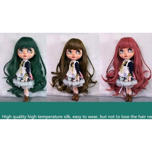 Blythes Doll Emulation Head is suitable for 1/6 stylish exotic hair with long shaggy hair such as mint and black granny grey