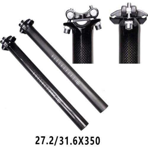 Carbon Fiber Seat Post Bike Seatpost Road Mtb Bicycle Seatposts T700 High Strength Ultra Light 27.2 30.8 31.6mm*350mm