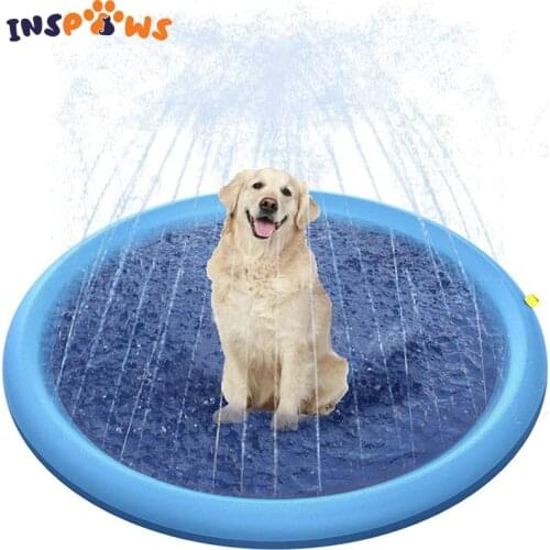 Outdoor Swimming Pool Pet Sprinkler Pad Play Cooling Splash Sprinkler Mat Inflatable Water Spray Pad Mat Tub for Dog Summer Cool