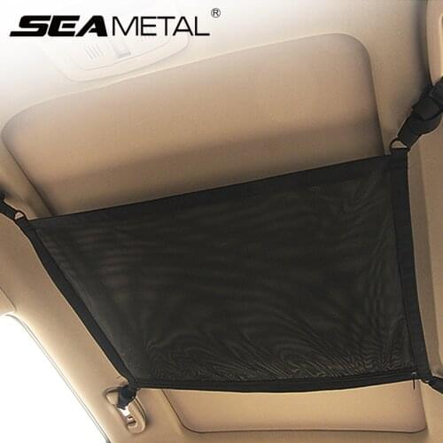 Auto Mesh Net Accessories Car Ceiling Roof Storage Nets Universal Interior Organizer Net Bag Polyester Mesh Holder Accessories