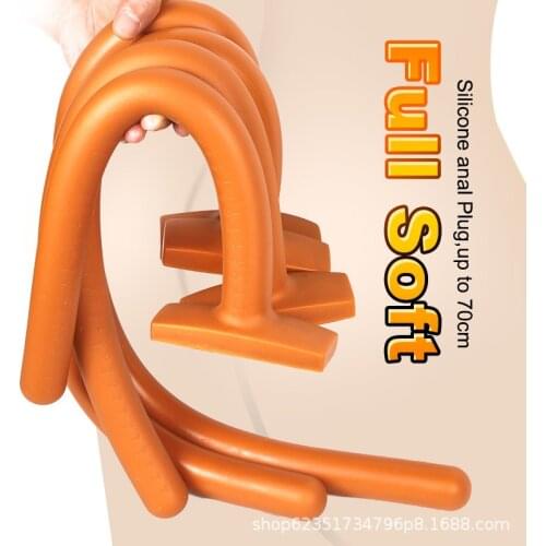 Super Long Butt Plug Liquid Silicone Dildo Male Prostate Massager Anus Vaginal Dilator Anal Plug Long Plug Butt Adult Sex Toys