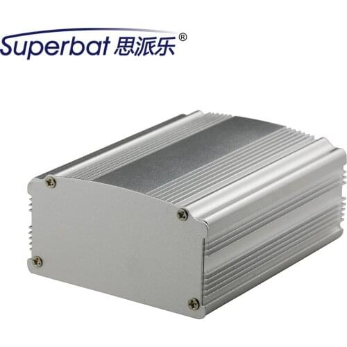 Superbat 1.81"*3.31"*4.33" Silver Extruded Aluminum Enclosure Project Case for Amplifier Instrument Electronic PCB 46*84*110mm