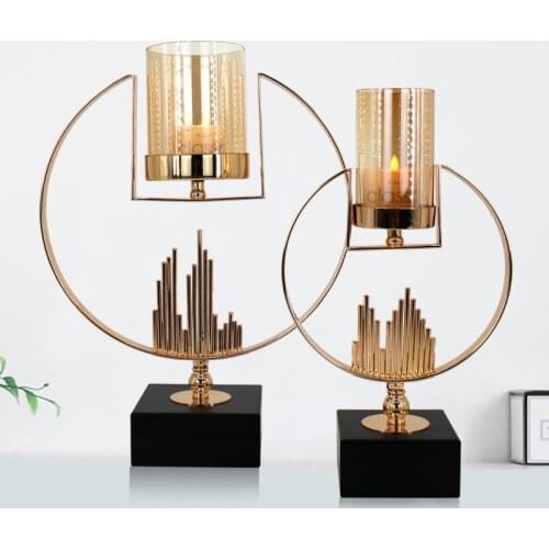 Home decoration metal candle candlestick decoration retro romantic candlestick decorating a gift in the living room wedding