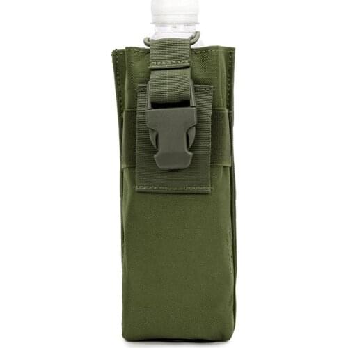Outdoor Molle Tactical Water Bottle Pouch Walkie Talkie Radio Holder Military Airsoft Paintball Shooting Hunting Hiking Bag